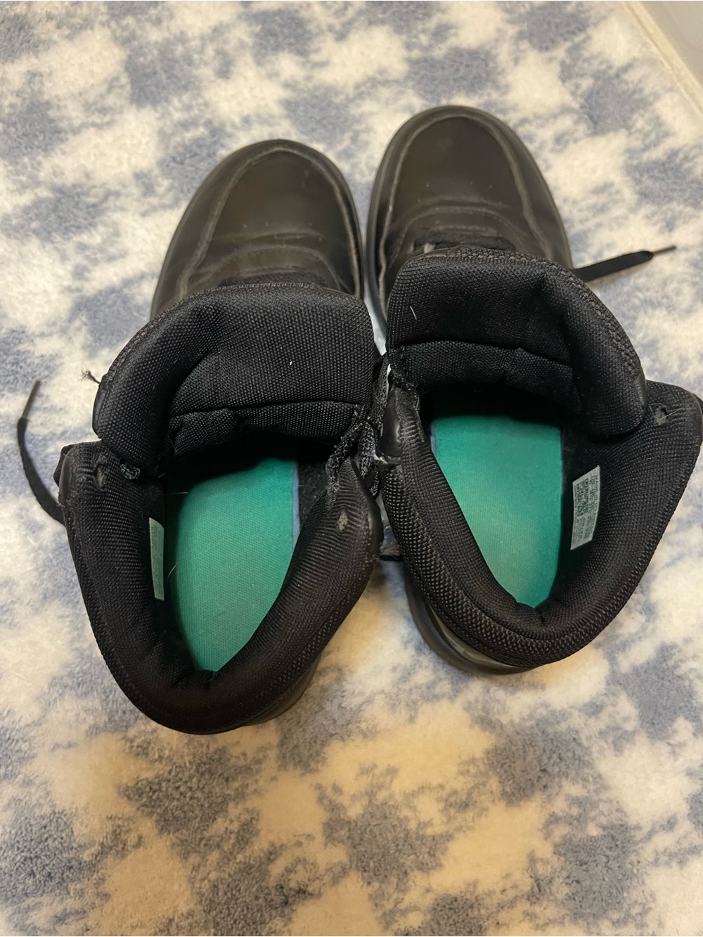 adidas Black High-Top Sneakers with Teal Logo - Picture 4 of 6